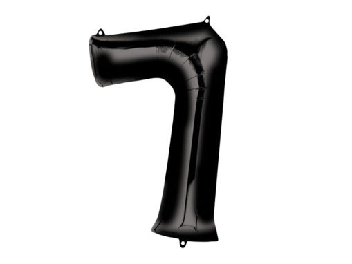 Picture of FOIL BALLOON NUMBER 7 BLACK 34 INCH